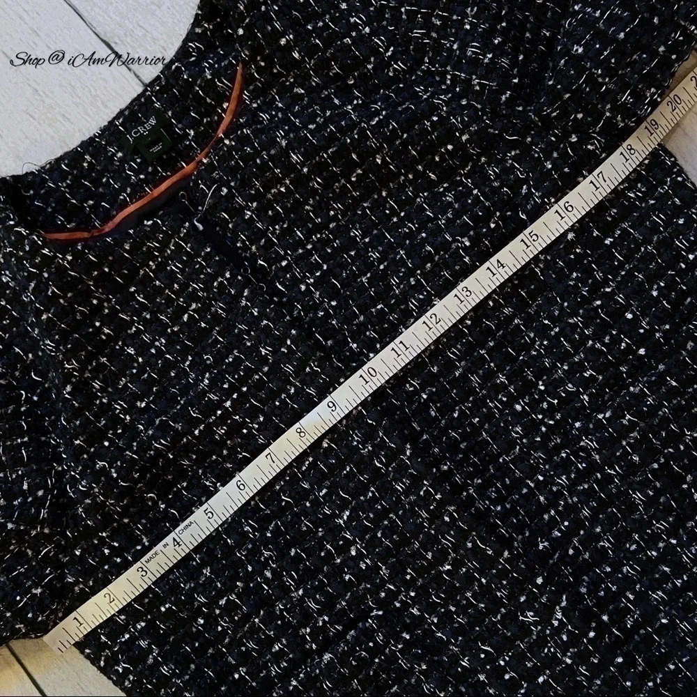 J.Crew midnight blue metallic cropped tweed jacket *shop@iamwarrior